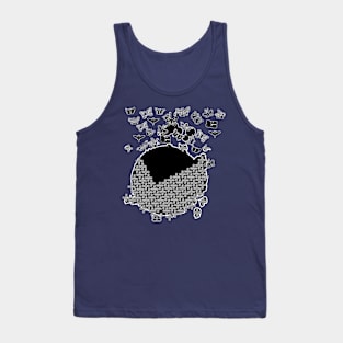 Patterned fabric with butterflies Tank Top